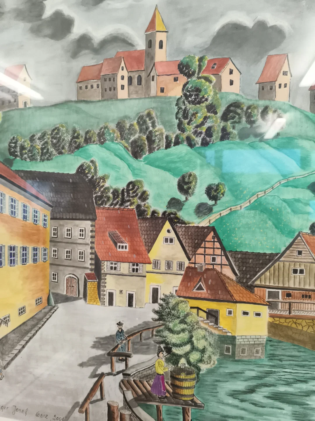 Josef Rosenberger 2001, historische Ortsansicht, gerahmt – Bild 7