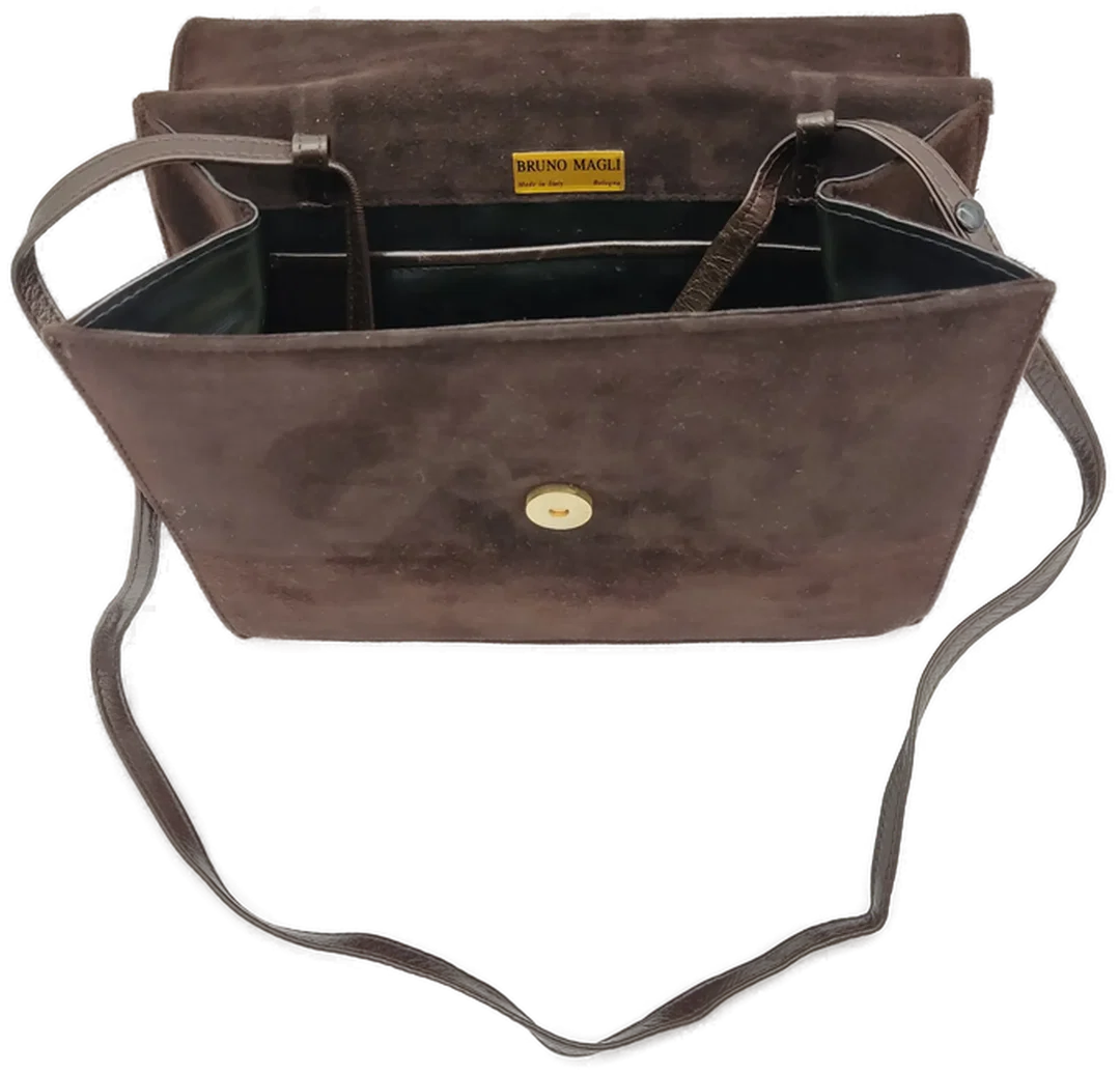 Bruno Magli Damen Handtasche braun, Made in Italy – Bild 3