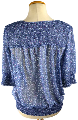 Damen-Shirt Sonstige Geblümt Polyester Gr. 42 | Frühlingsfavorit - Bild 3