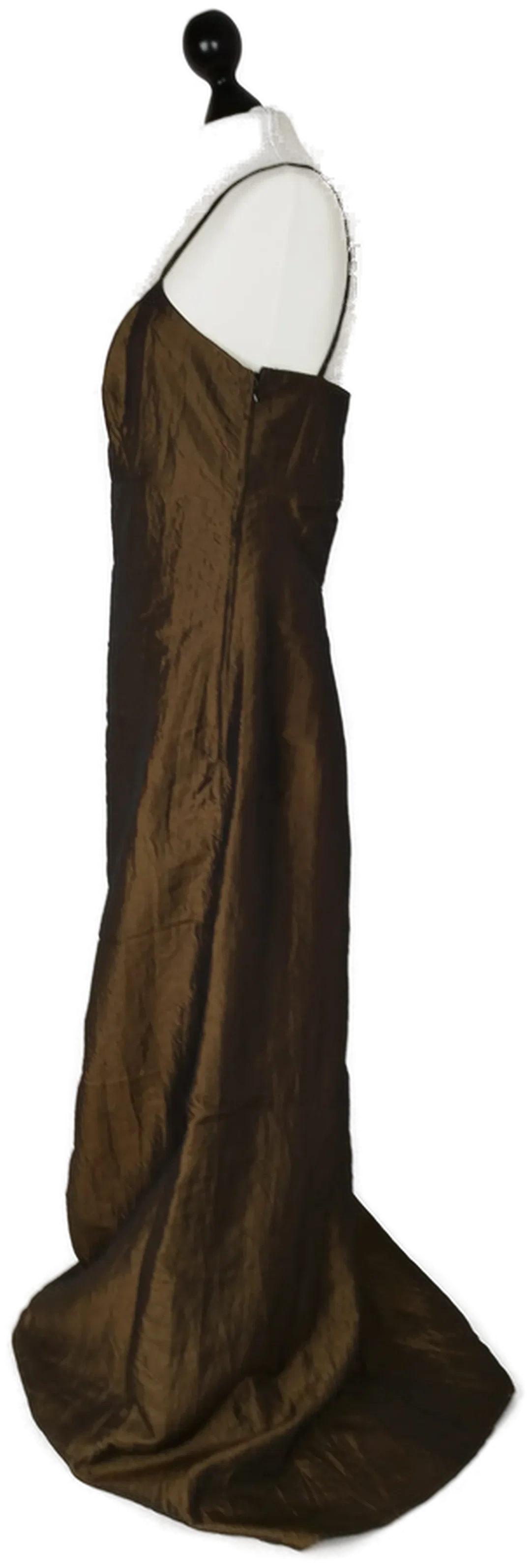 Abendkleid mit Stola -changierend braun/olive – Bild 6