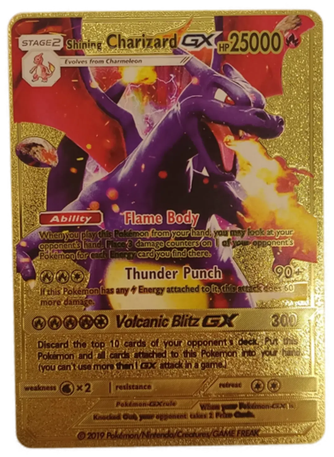  Pokémon Sammelkarte Goldfolie Shining Charizard GX STAGE2 - Bild 4