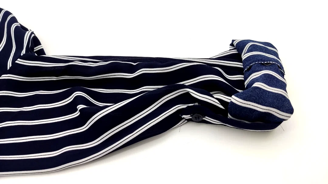 Amisu Damenbluse, blau/weiß - Gr. XS – Bild 5