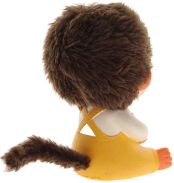 Monchhichi Spardose – ca. 13 cm – gelber Overall – Vintage Sammelfigur „Monchhichi Bank“ - Bild 3