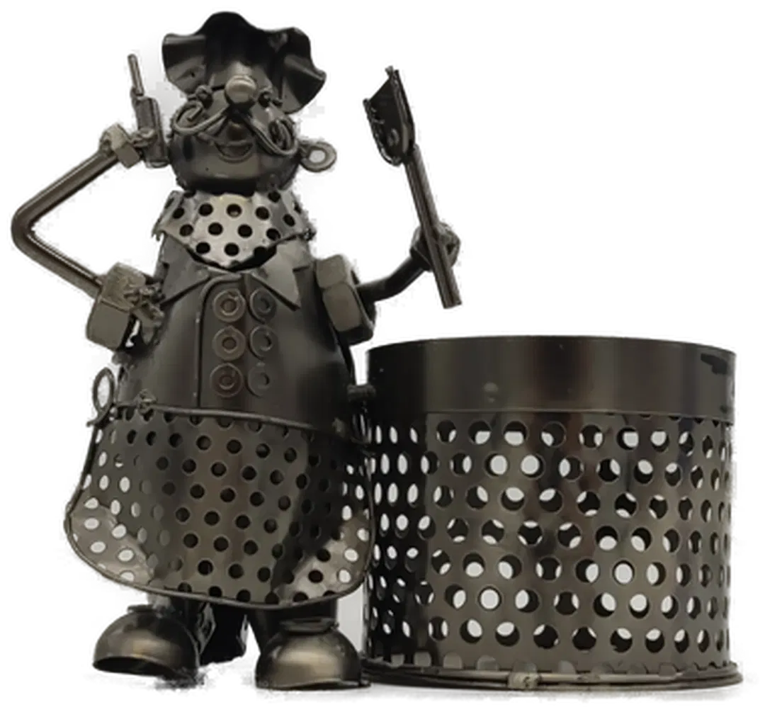 Metall-Stiftehalter mit Schweißerfigur - Bild 1