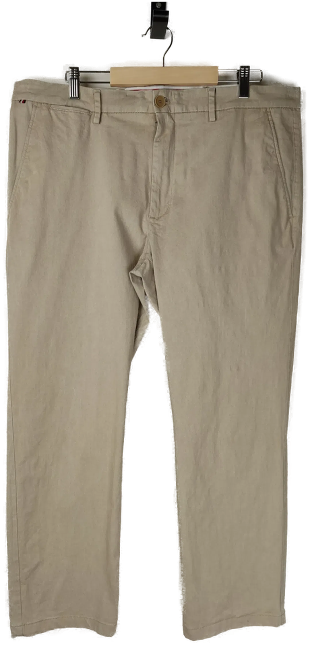 Herren Baumwollhose Tommy Hilfiger Beige W38 | Zeitloser Stil - Bild 4