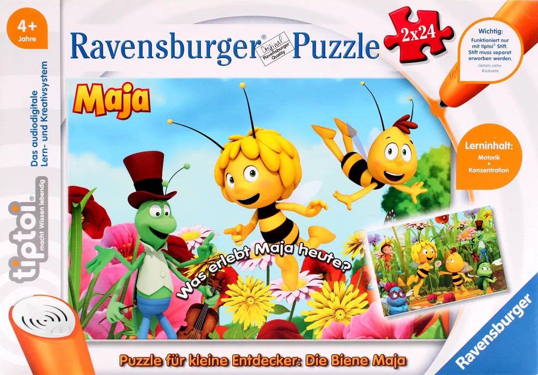 Tiptoi Puzzle Biene Maja von Ravensburger  2x24 Teile ab 4 Jahren - Bild 4