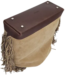 Max V. Koenig Damen Lederhandtasche mit Fransen, braun - Höhe ca. 50 cm  - Bild 3