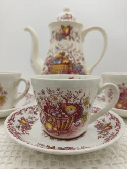 Royal Tudor 'Fruits & Flowers' Kaffee- und Teeservice Keramik | Englischer Schatz - Bild 11