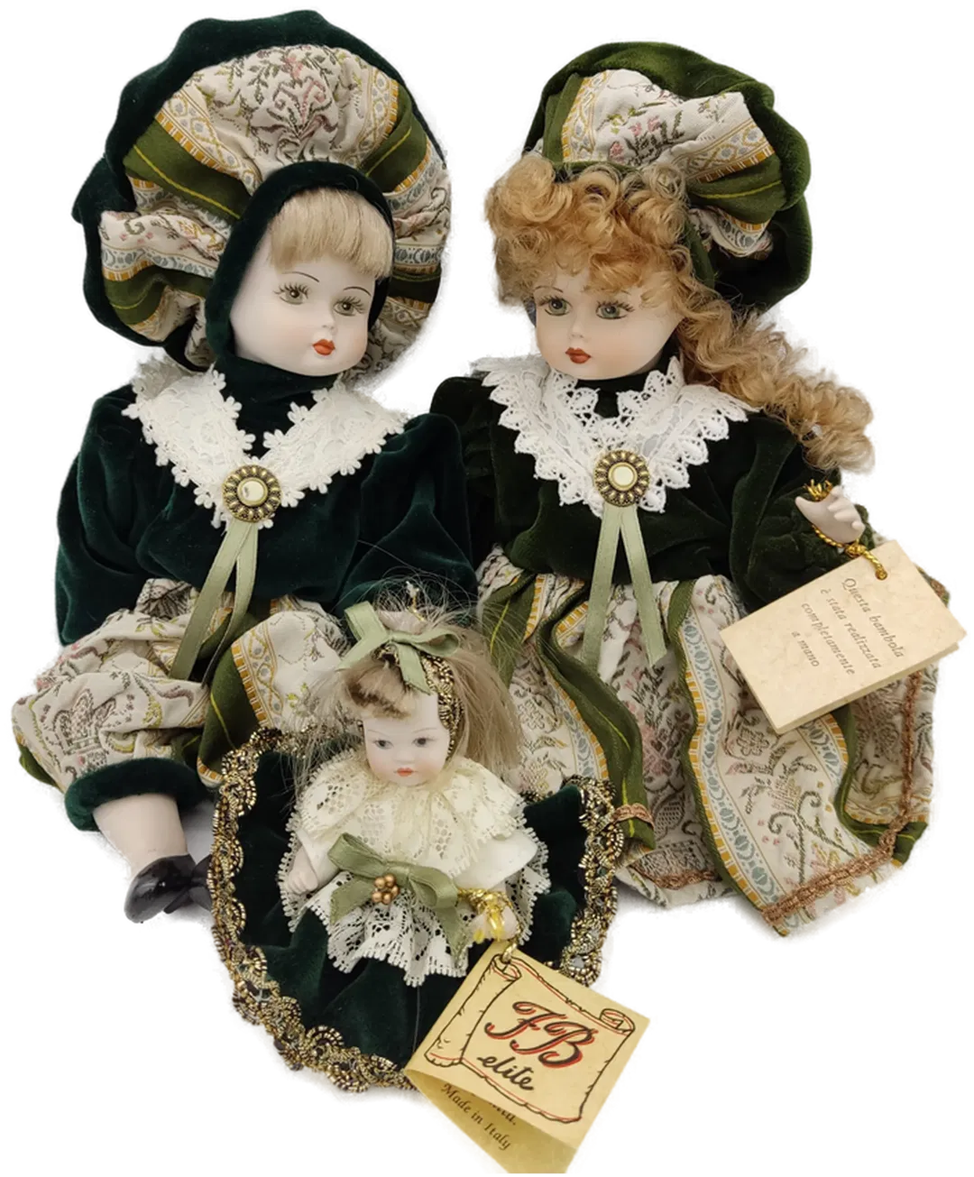 FB Elite Puppen Set (3 Stück) Porzellan  - Bild 3