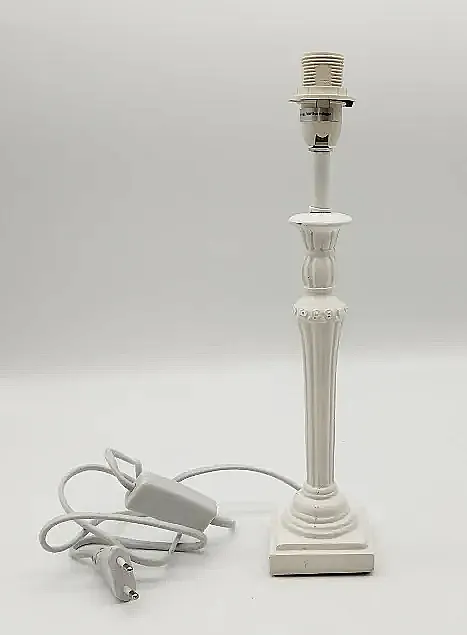 Tischlampenfuß Shabby-Chic Weiß | Vintage-Charme - Bild 1