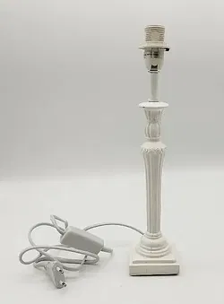 Tischlampenfuß Shabby-Chic Weiß | Vintage-Charme - Bild 1