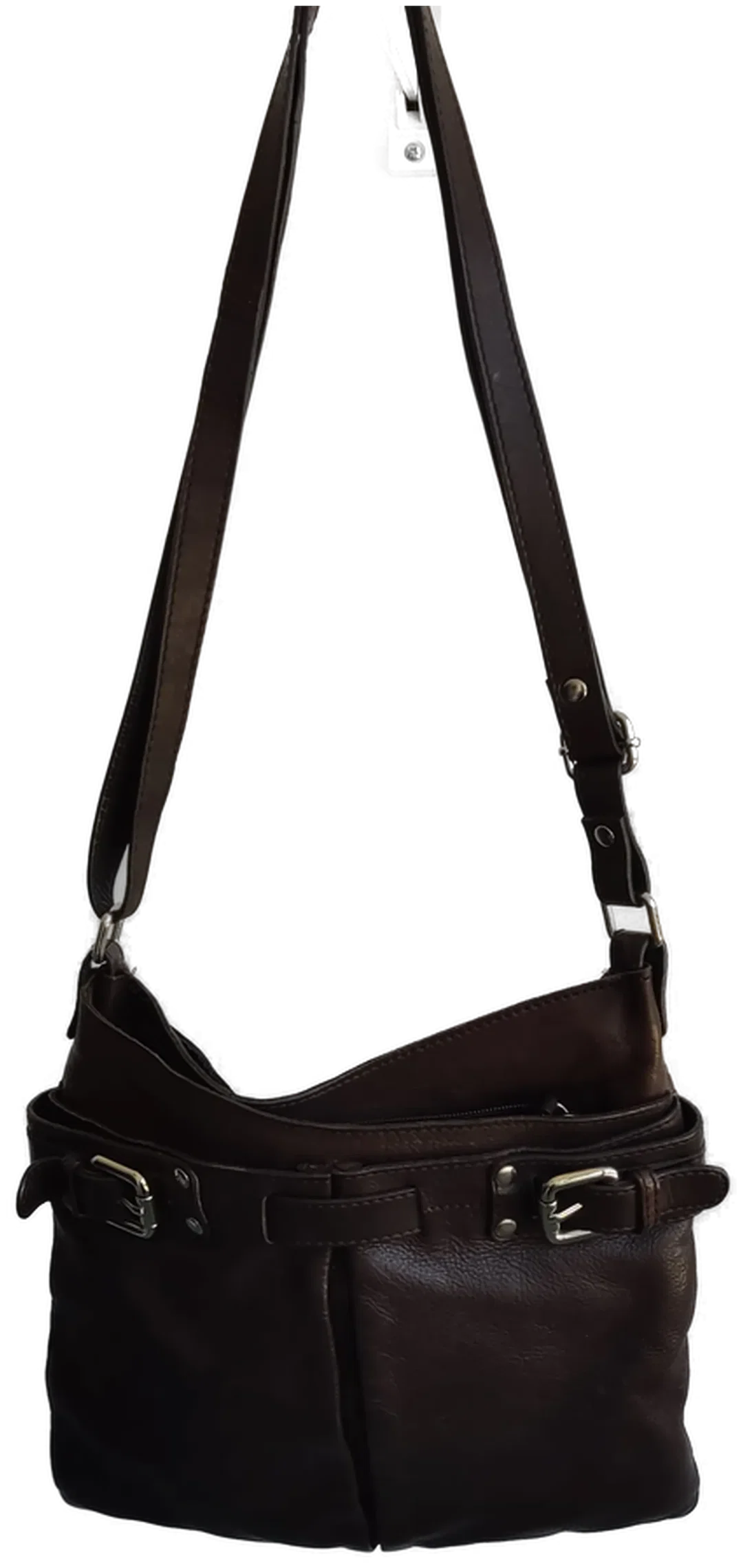 5TH AVENUE Damen Handtasche echtes Leder braun – Bild 3