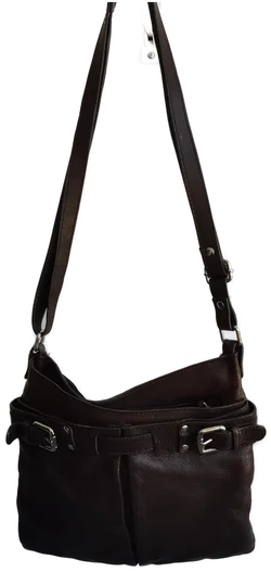 5TH AVENUE Damen Handtasche echtes Leder braun - Bild 3