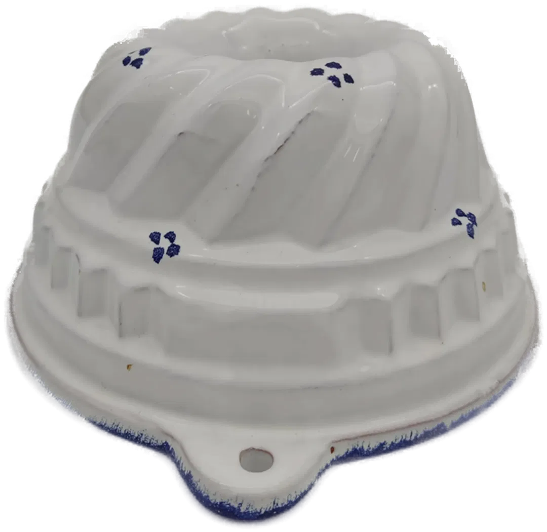 Kleine Gugelhupfform  Retro weiß Höhe ca. 9 cm - Bild 1