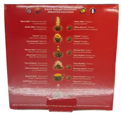 Erblüh-Tee Geschenkset Weißer Tee mit Glaskanne und Schachtel , 6 Variationen Erblüh-Tee Kugeln  - Bild 2