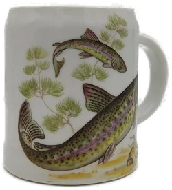 Porzellan - Bierkrug mit Fischmotiv – Vorschau 2
