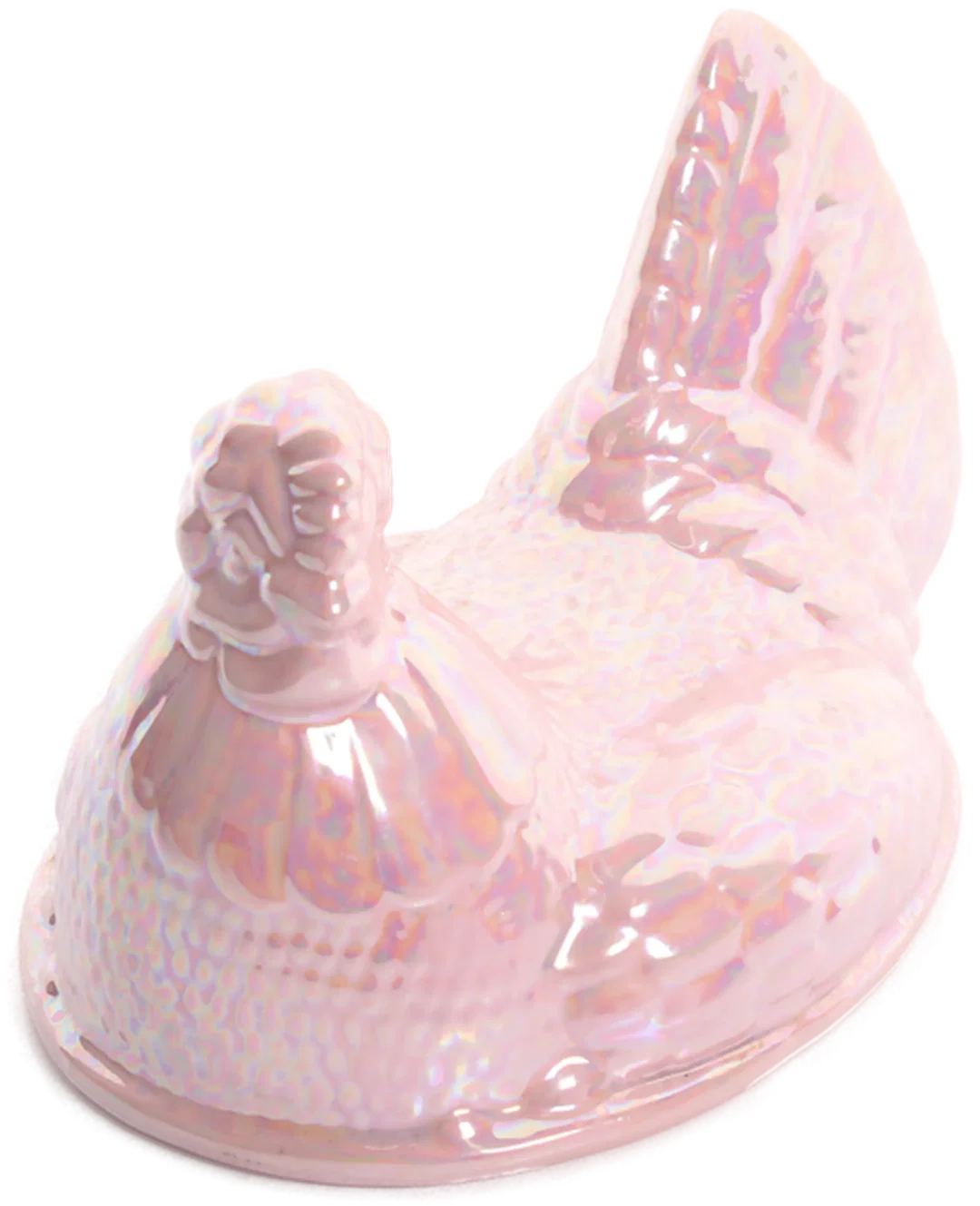 Keramik Huhn-Dose in Perlmutt-Rosa von Krömer – Vintage Deko & Aufbewahrung – Bild 3