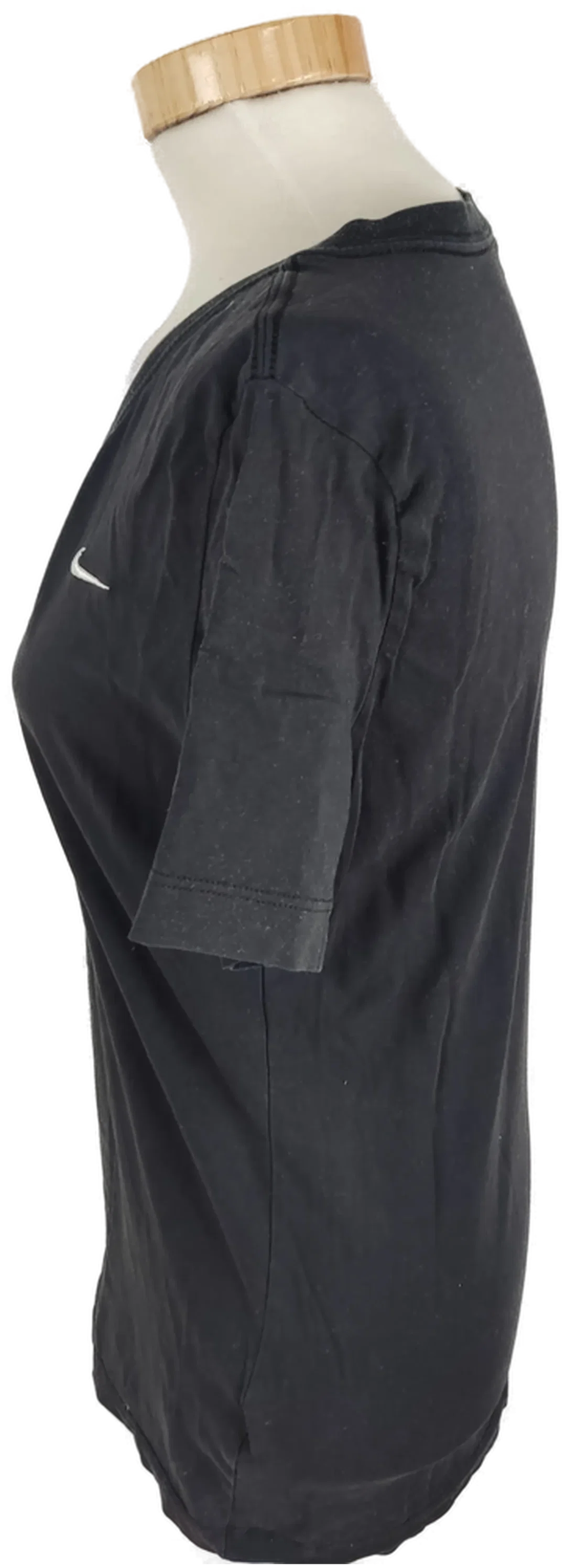 T-Shirt "Nike", kurzarm mit V-Ausschnitt, schwarz, Größe L – Bild 3