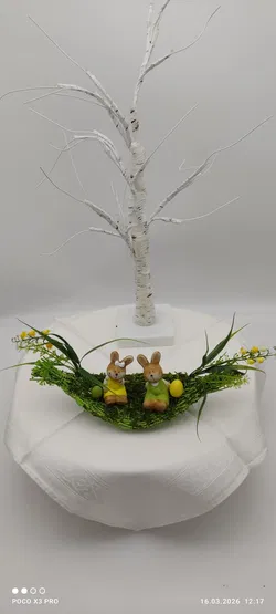 Osterdeko Keramik Hase & Eier | Ohne Baum - Bild 1