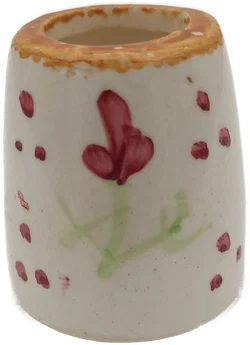 Puppenhaus Zubehör: Miniatur Keramik-Setzkastenfigur mit Blumenmotiv | Sammlerstück  - Bild 2