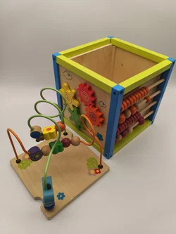 Motorikwürfel  für Kleinkinder, Spielzeug, Holz - Bild 2