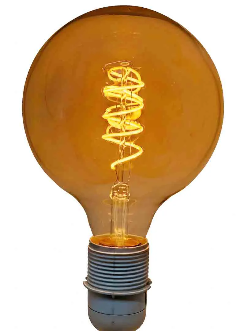 Vintage LED Globelampe E27 G125 – 4W Goldglas Retro Filament 17,5 cm - Bild 1