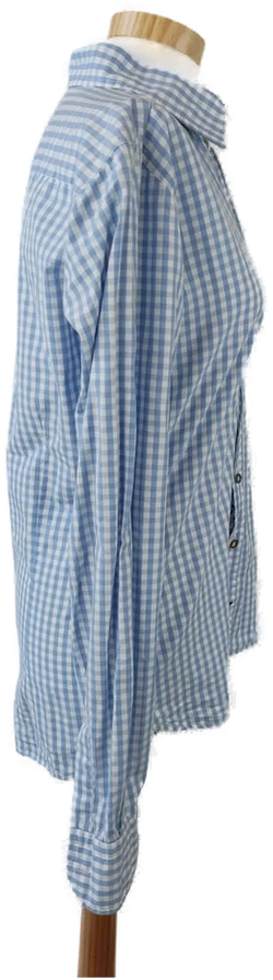 Pure Casual Damenbluse weiß, blau kariert - Gr. M/38  - Bild 2