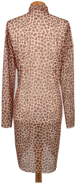 Pieces Damen Transparent-Kleid, beige/braun- Gr. XS - Bild 3