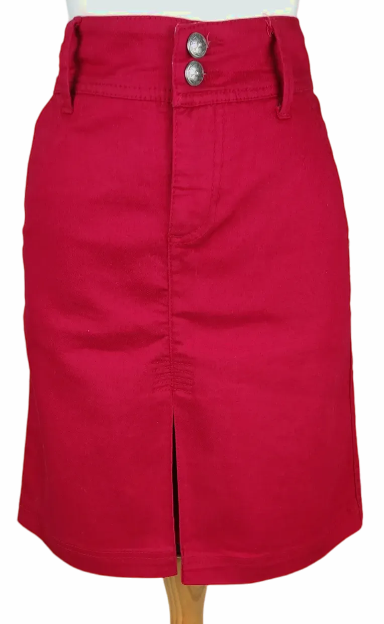 Zero Damen Midirock, rot - Gr. 36 - Bild 1