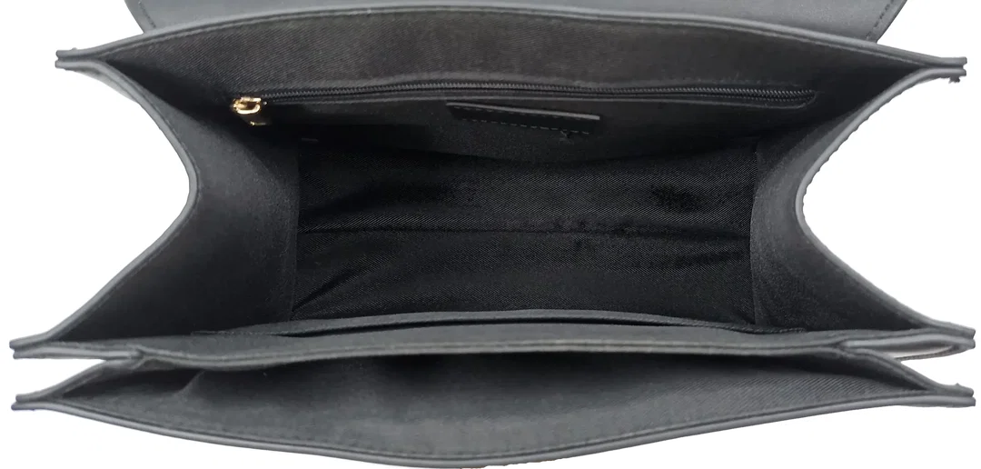 Seidenfeld Damen Ledertasche schwarz – Bild 4