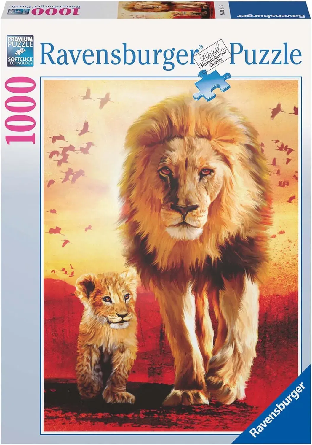Ravensburger Puzzle „Löwe mit Jungem“ – 1000 Teile, Premium Softclick Technology, originalverschweißt - Bild 4
