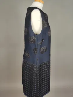 Barbara Schwarzer Damen Zweiteiler, Kleid mit Mantel dunkelblau - L / 40 - Bild 3