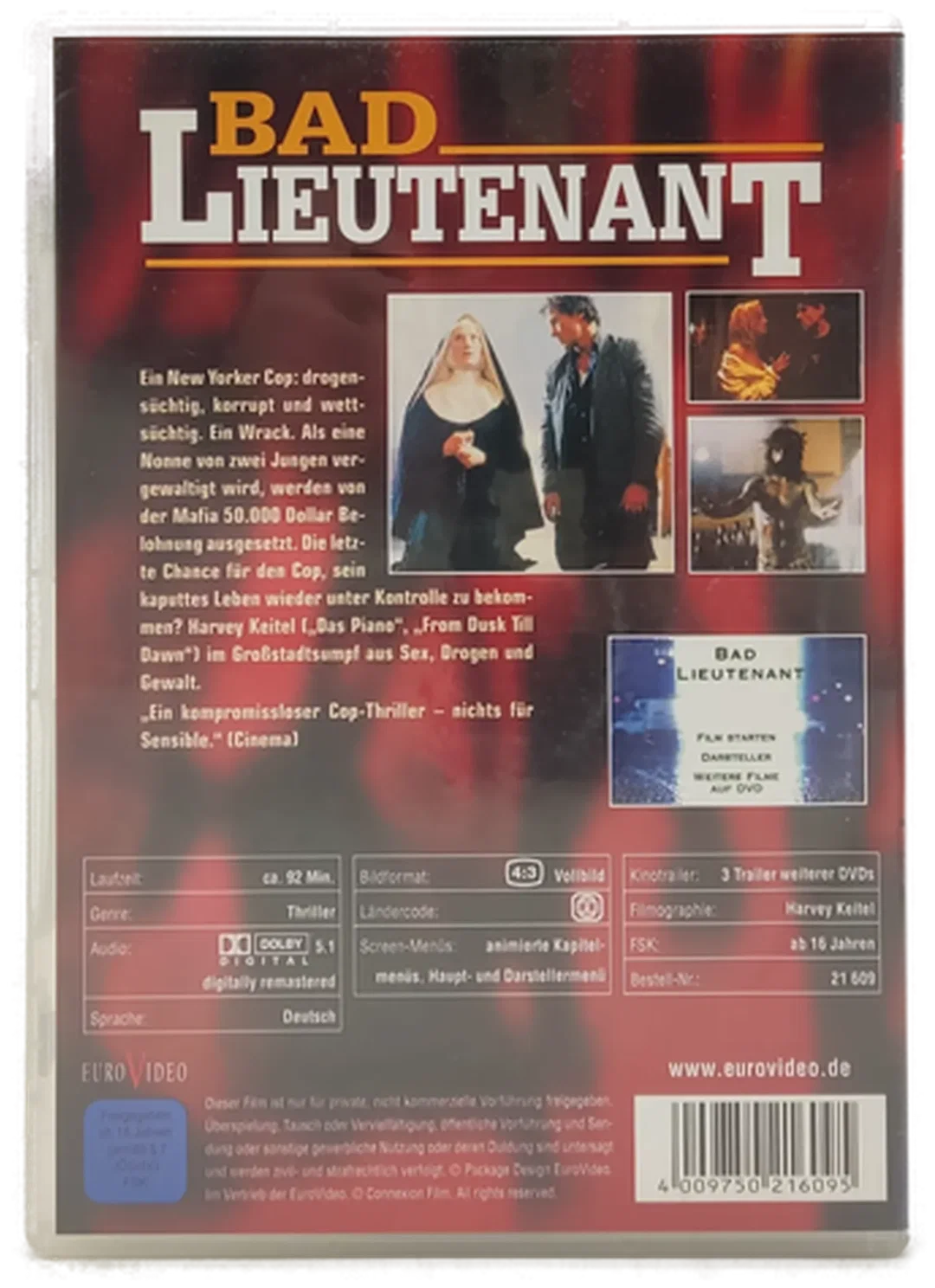 DVD "Bad Lieutenant" mit Harvey Keitel und Victor Argo – Bild 2