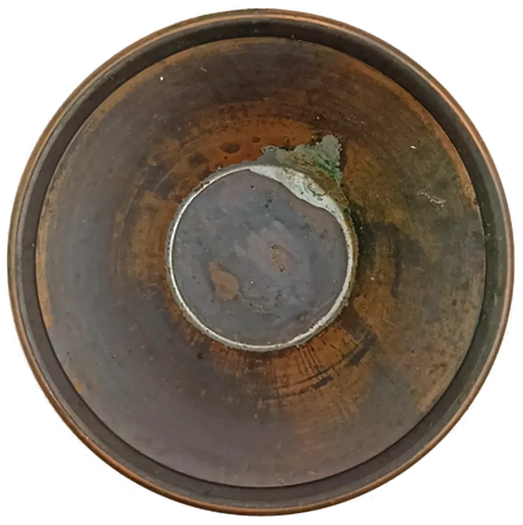 Vintage Kupfer-Vase mit Messinggriff – Bild 6