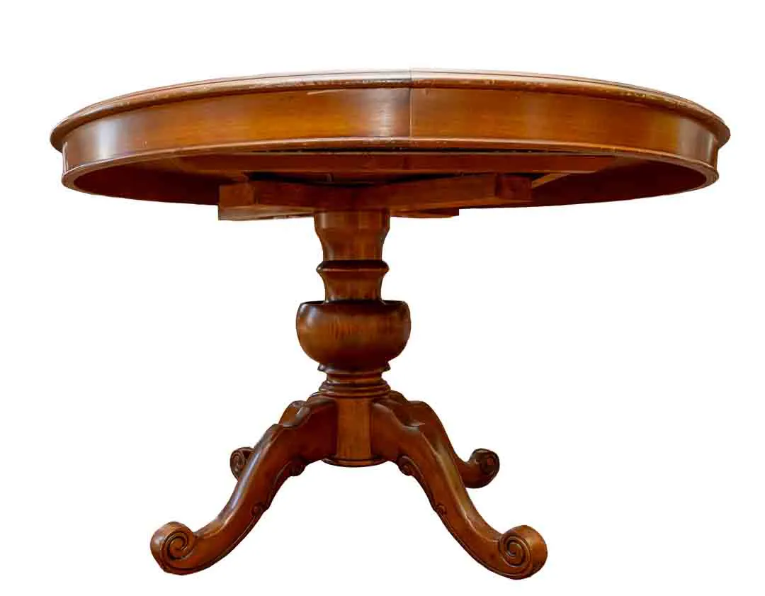 Vintage Biedermeier Rundtisch, ausziehbar, Mahagoni, Ø 120 cm - Bild 1