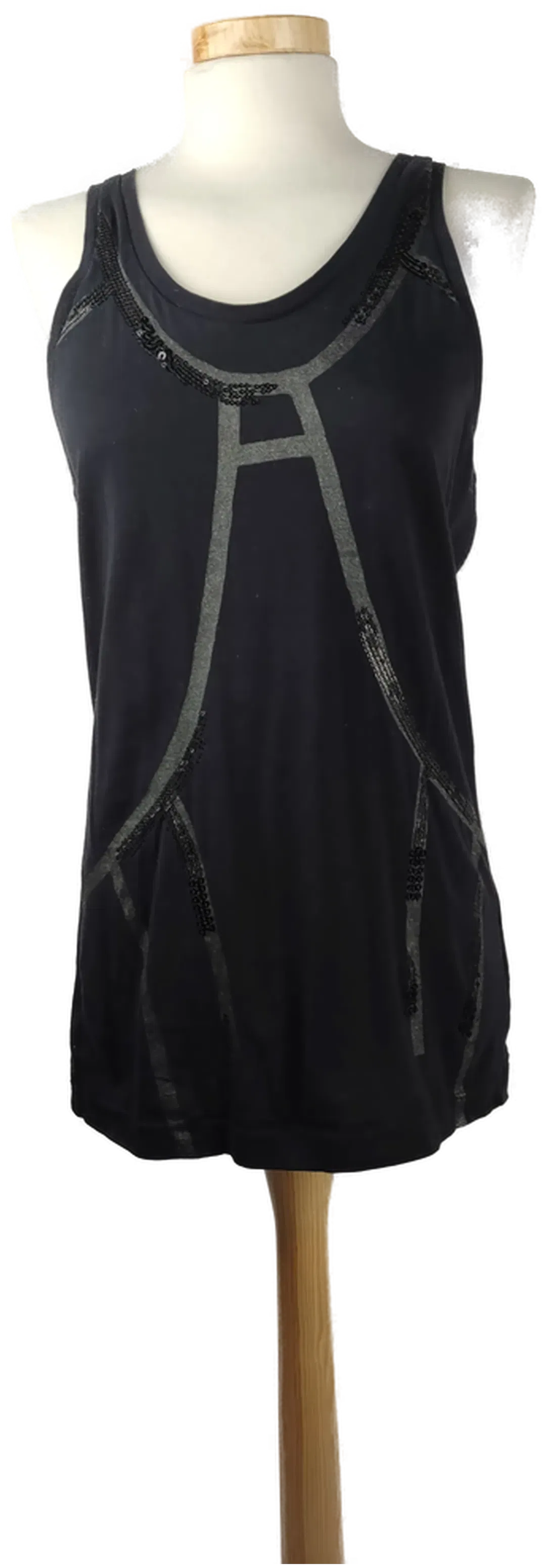 Diesel Damentop mit Paillette schwarz - L/40 - Bild 4