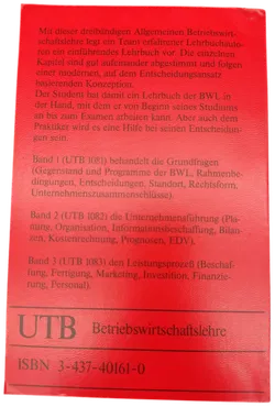 Allgemeine Betriebswirtschaftslehre, Bd.3: Leistungsprozeß- Bea/Dichtl/Schweitzer - Bild 2