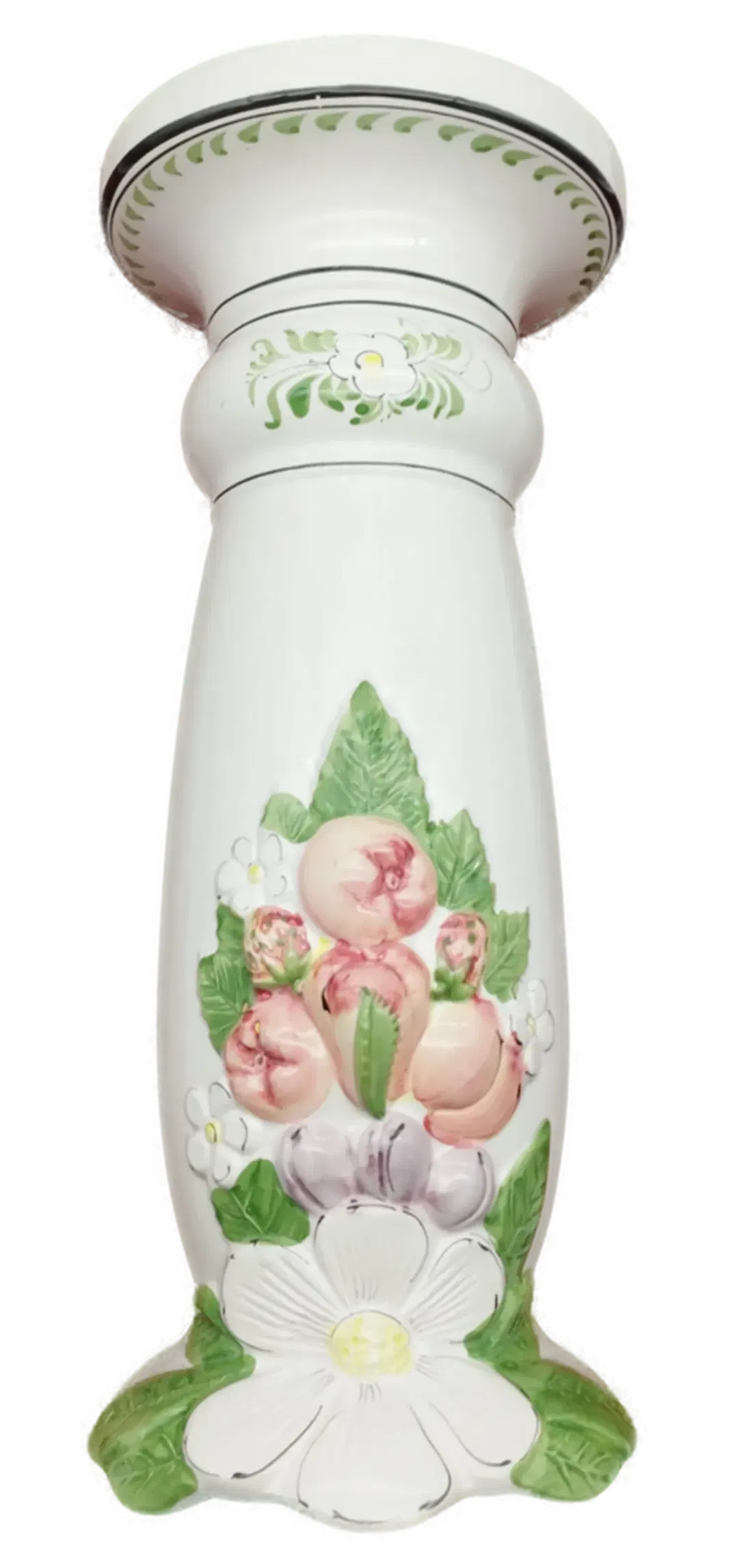 Bemalter Blumenständer Keramik - ca. 50cm hoch / VINTAGE - Bild 1