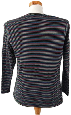 Primark Damen Langarmshirt, schwarz bunt gestreift - Gr. 46/48 - Bild 3