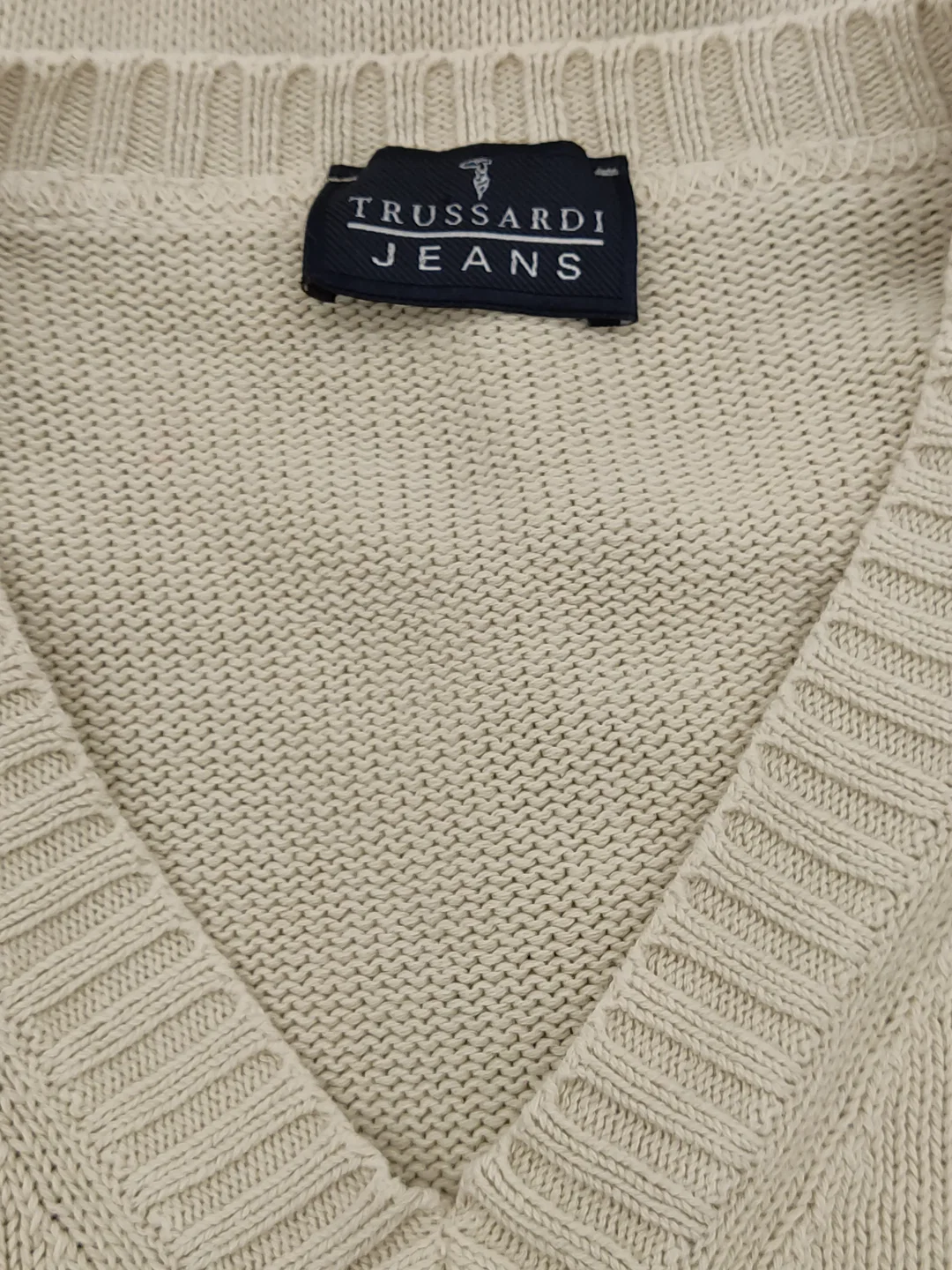Trussardi Herren Strickpullover beige Gr. XL – Bild 3