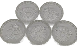 Glasschüsseln Set 8tlg., weiß mit Muster - Bild 5