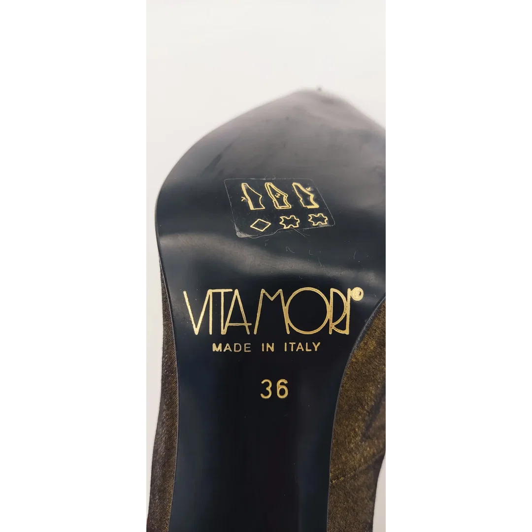 VITAMORI Damen Pumps, gold/bronze mit Verzierungen - Gr.36 – Bild 5