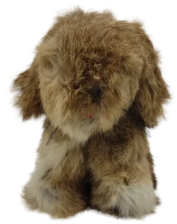 Kuscheltier Hase 20 cm sitend, dunkelbraun  - Bild 2