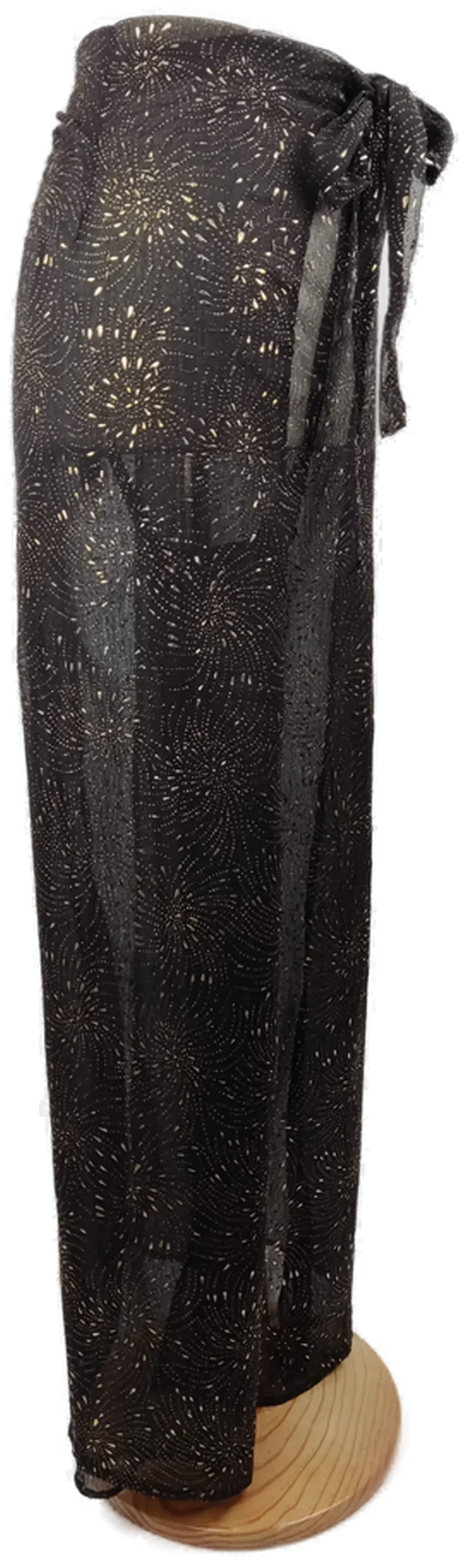 Strandhose "By Jean Paul", durchsichtig schwarz mit goldenem Aufdruck, Einheitsgröße – Bild 2
