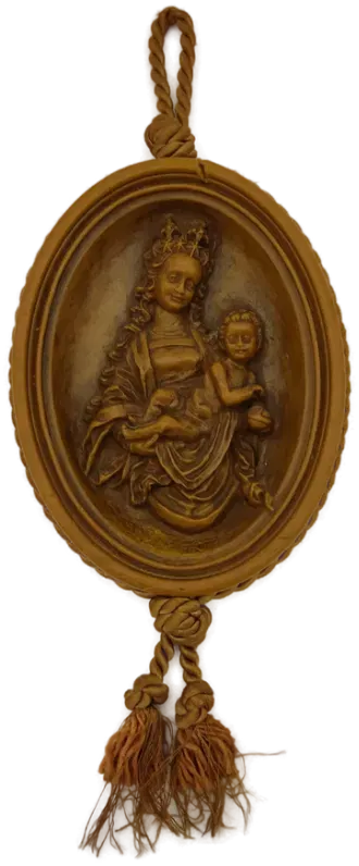 Wachs Wandrelief Maria mit Kind - Bild 1