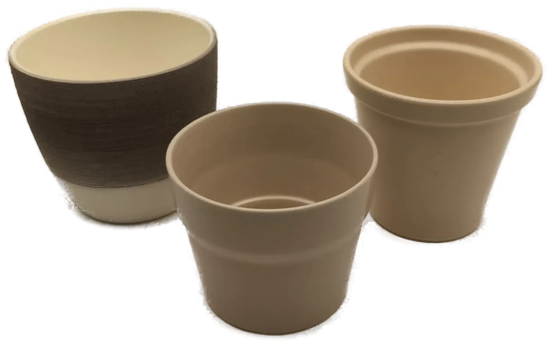 Set Natur, 3 Übertöpfe, Keramik - Bild 1