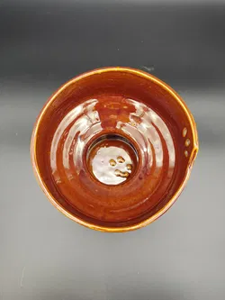 Vintage-Schale/Räucherschale mit Farbverlauf - ocker/braun  - Bild 2