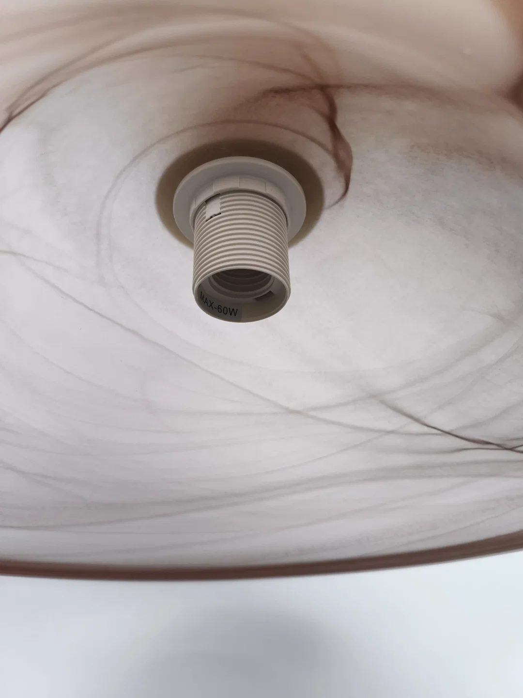 Lampe mit Glasschirm, rosé – Bild 4