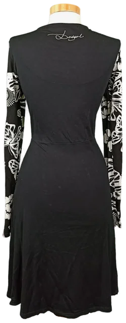 Desigual Damen Midikleid schwarz mit Pailletten gemustert Gr. L – Vorschau 2