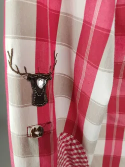  Spieht&Wensky Damen Drachtenbluse rot weiß kariert Gr. 34/XS - Bild 5